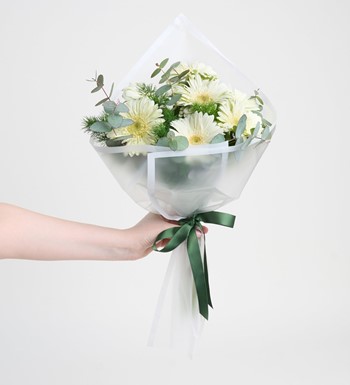 beyaz gerbera buketi gerbera çiçek buketi İstanbul çiçek
