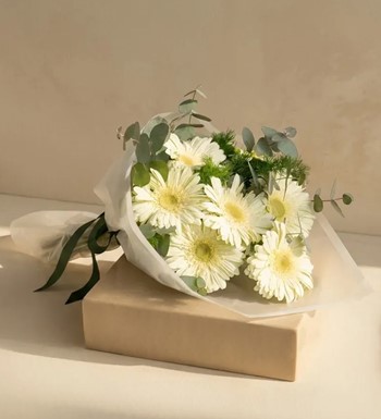 beyaz gerbera buketi gerbera çiçek buketi İstanbul çiçek