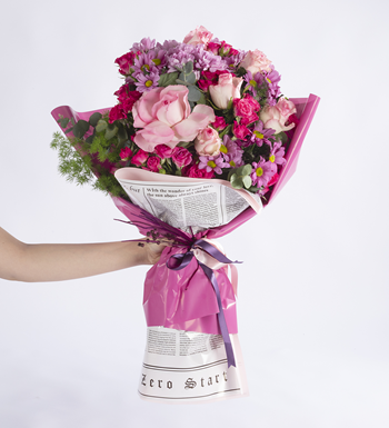 istanbul gül papatya buketi lila çiçek buketi aynı gün çiçek