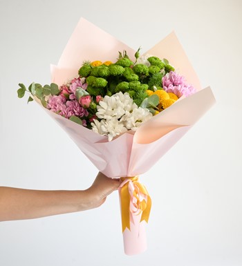 istanbul kasımpatı buketi pembe çiçek buketi aynı gün çiçek 