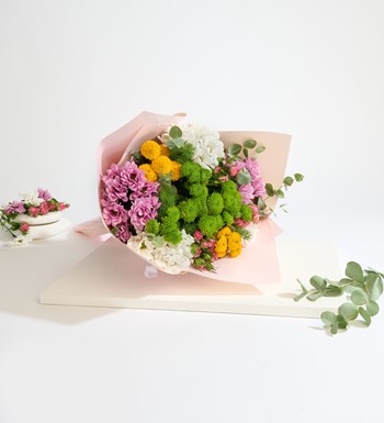 istanbul kasımpatı buketi pembe çiçek buketi aynı gün çiçek 